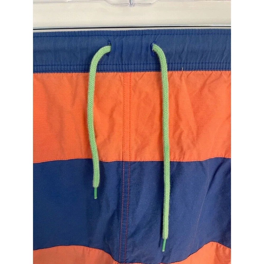 Polo Ralph Lauren Mens Board Shorts Orange & Blue Striped Mens Size Large 42X8
